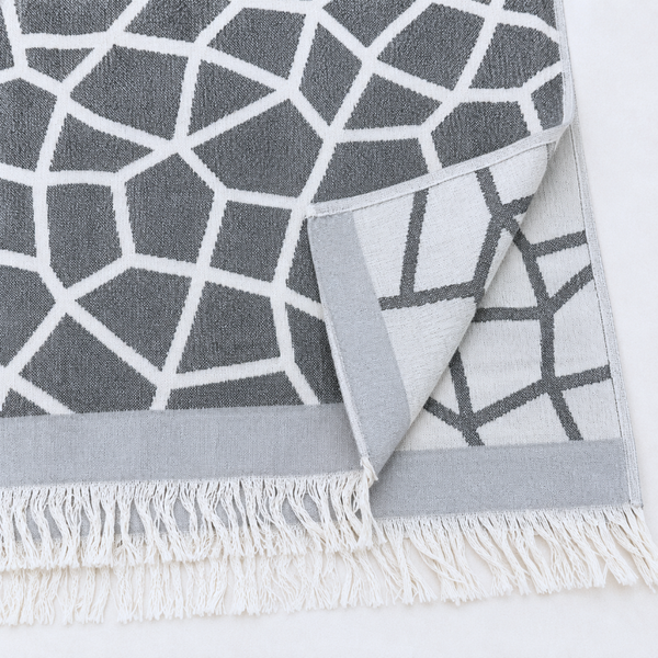 Stripe Throw Cotton Loincloth Smoked-White 100x170 cm