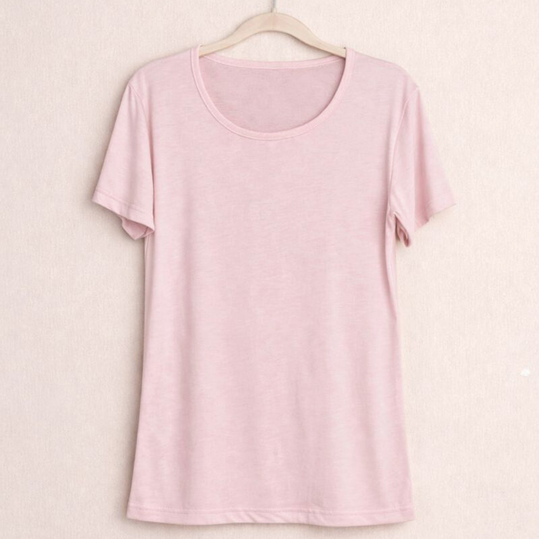 Neaf Bambu Kadın Tişört Pudra