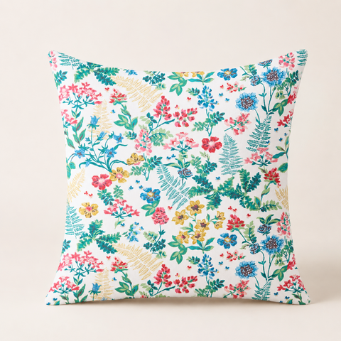 Summer Garden Throw Pillow Cover 45x45 cm
