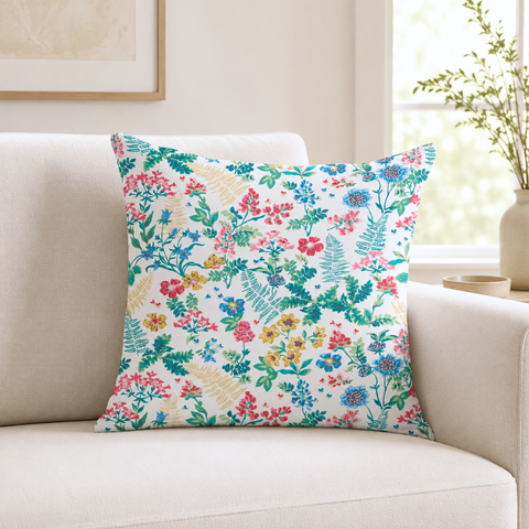 Summer Garden Throw Pillow Cover 45x45 cm