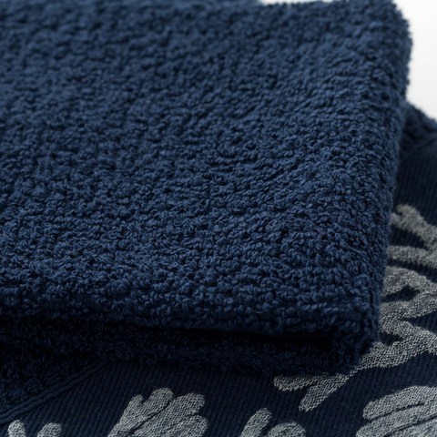 Fish Cotton Face Towel 50x90 cm Blue