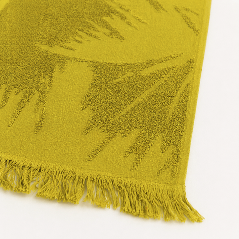 Tree Patterned Beach Towel Green