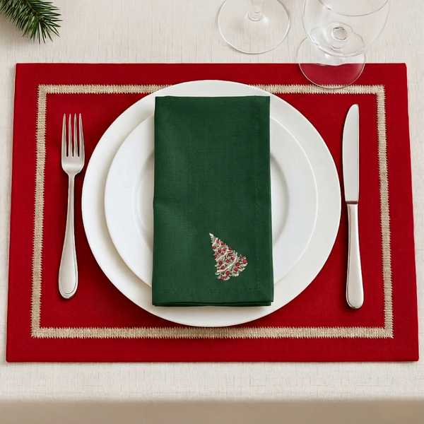 Genoa Woven Linen Stain Resistant Napkin Gray (Pack of 2)