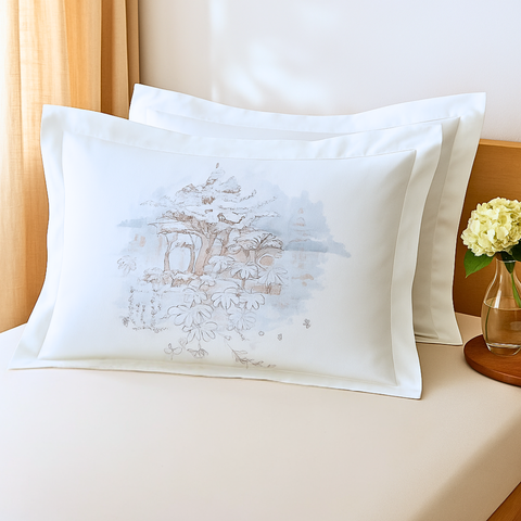 Jardines 100% Cotton Satin Double Pillowcase 50x70 cm Flywheel