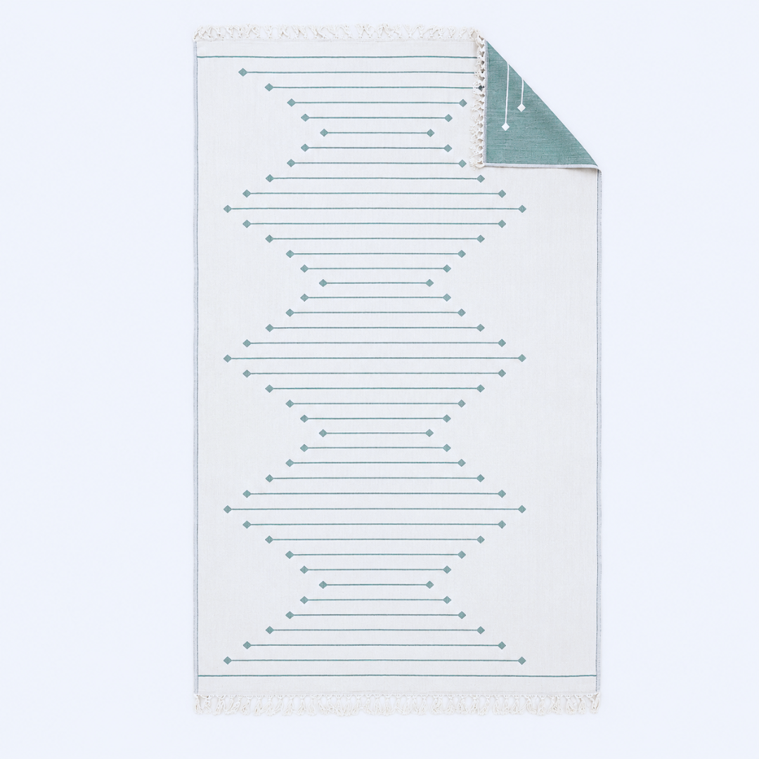 Stripe Throw Cotton Loincloth Smoked-White 100x170 cm
