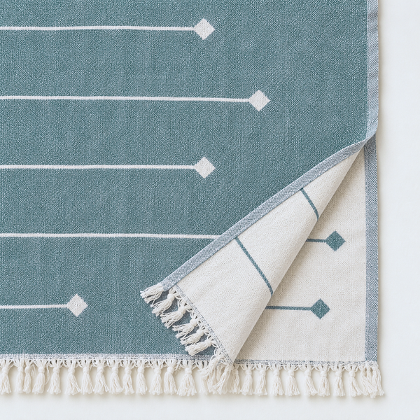 Stripe Throw Cotton Loincloth Smoked-White 100x170 cm