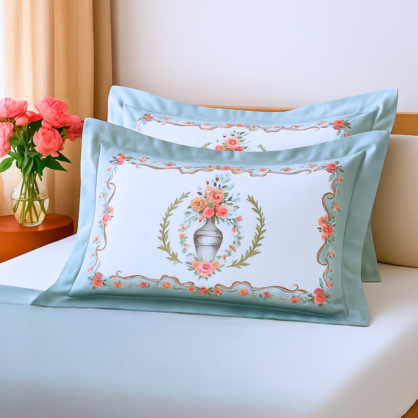 Jardines 100% Cotton Satin Double Pillowcase 50x70 cm Flywheel