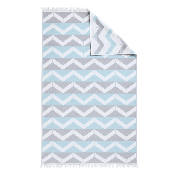 Stripe Throw Cotton Loincloth Smoked-White 100x170 cm