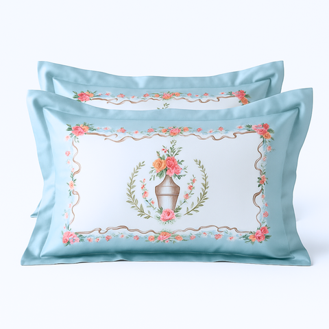 Jardines 100% Cotton Satin Double Pillowcase 50x70 cm Flywheel