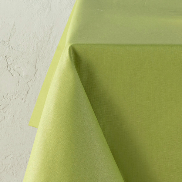 Genoa Woven Linen Stain Resistant Table Linen Light Green