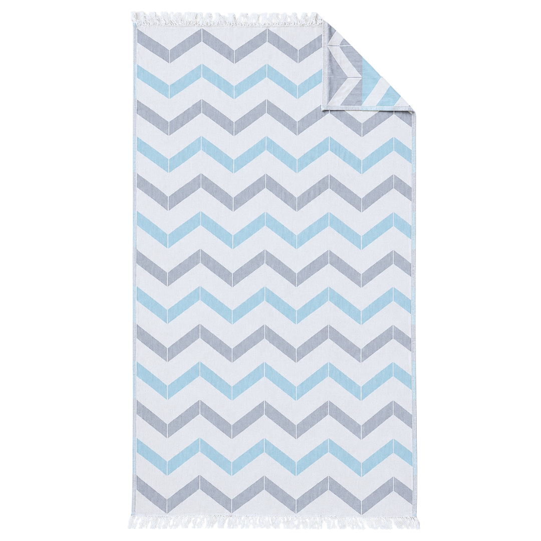 Stripe Throw Cotton Loincloth Smoked-White 100x170 cm