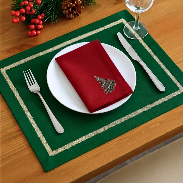 Genoa Woven Linen Stain Resistant Napkin Gray (Pack of 2)