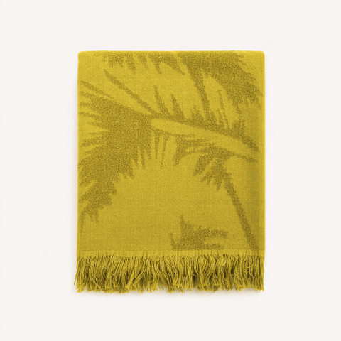 Tree Patterned Beach Towel Green