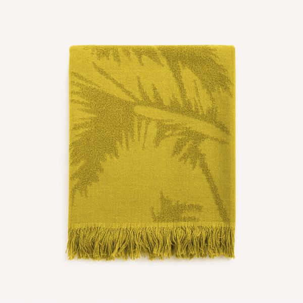 Tree Patterned Beach Towel Green