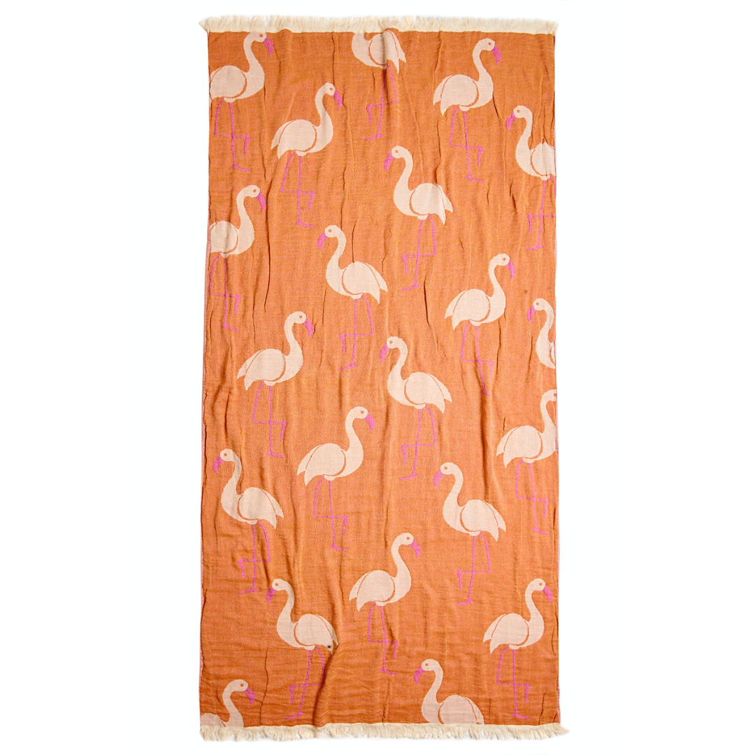 Coral Throw Muslin Cotton Loincloth Red 90x200 cm