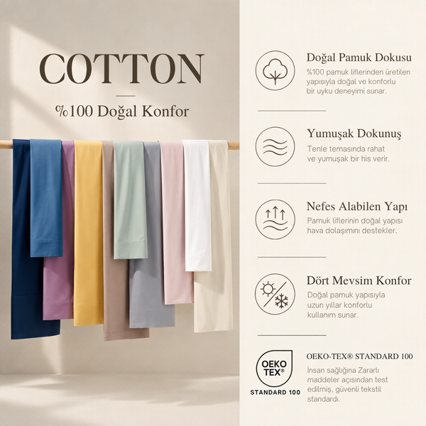 Stella 100% Cotton Ranforce Double Flat Sheet 240x260 cm White