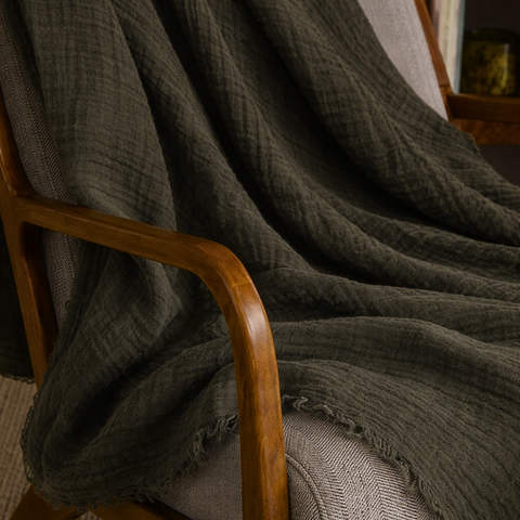 Navigli Single 4 Layer Muslin Bedspread Brown