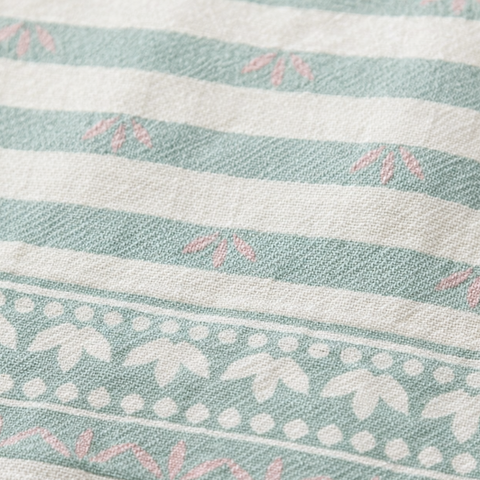 Stripe Throw Cotton Loincloth Smoked-White 100x170 cm
