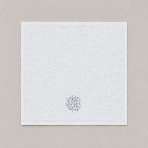 Leaf 100% Cotton Hand Towel 30x30 cm Powder