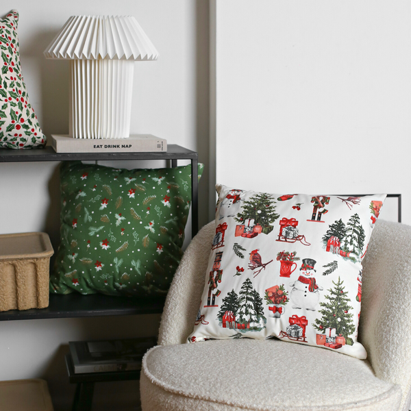 Nutcracker Dokuma Keten Kırlent Kılıfı