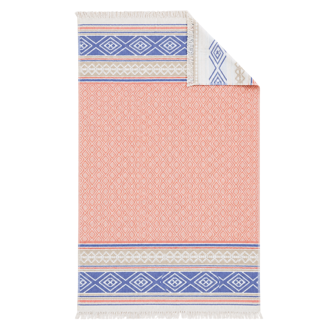 Stripe Throw Cotton Loincloth Smoked-White 100x170 cm