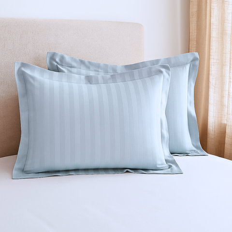 100% Cotton Satin Double Pillow Cover 50x70 cm Blue