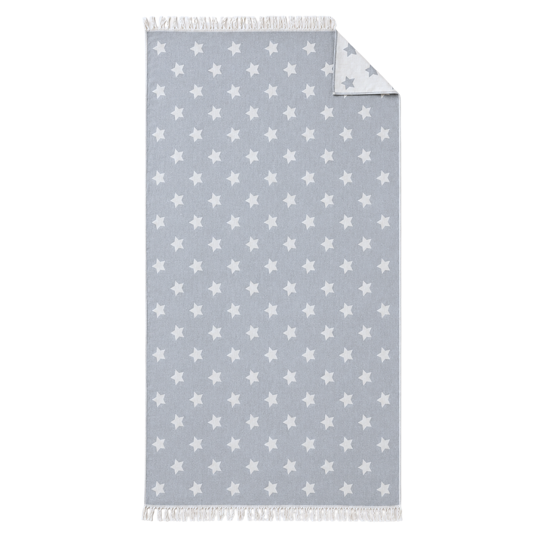 Stripe Throw Cotton Loincloth Smoked-White 100x170 cm