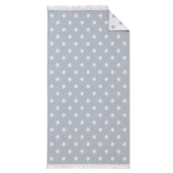 Stripe Throw Cotton Loincloth Smoked-White 100x170 cm