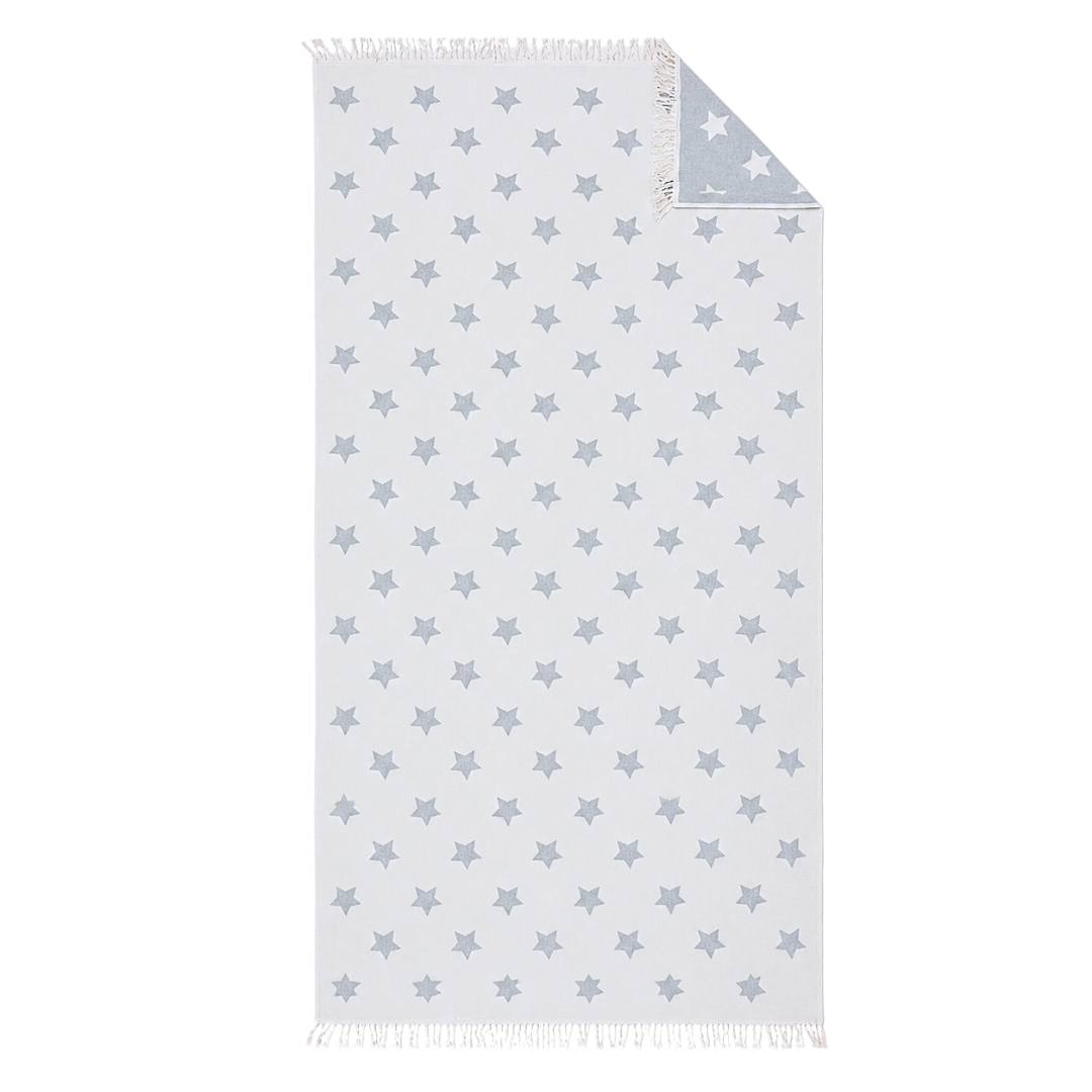 Stripe Throw Cotton Loincloth Smoked-White 100x170 cm