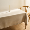 Genoa Woven Linen Stain Resistant Table Cloth Beige