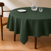 Genoa Woven Linen Stain Resistant Round Table Cloth White