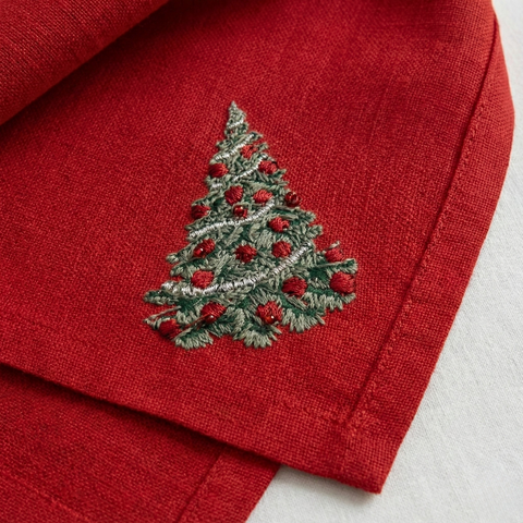 Genoa Woven Linen Stain Resistant Napkin Gray (Pack of 2)