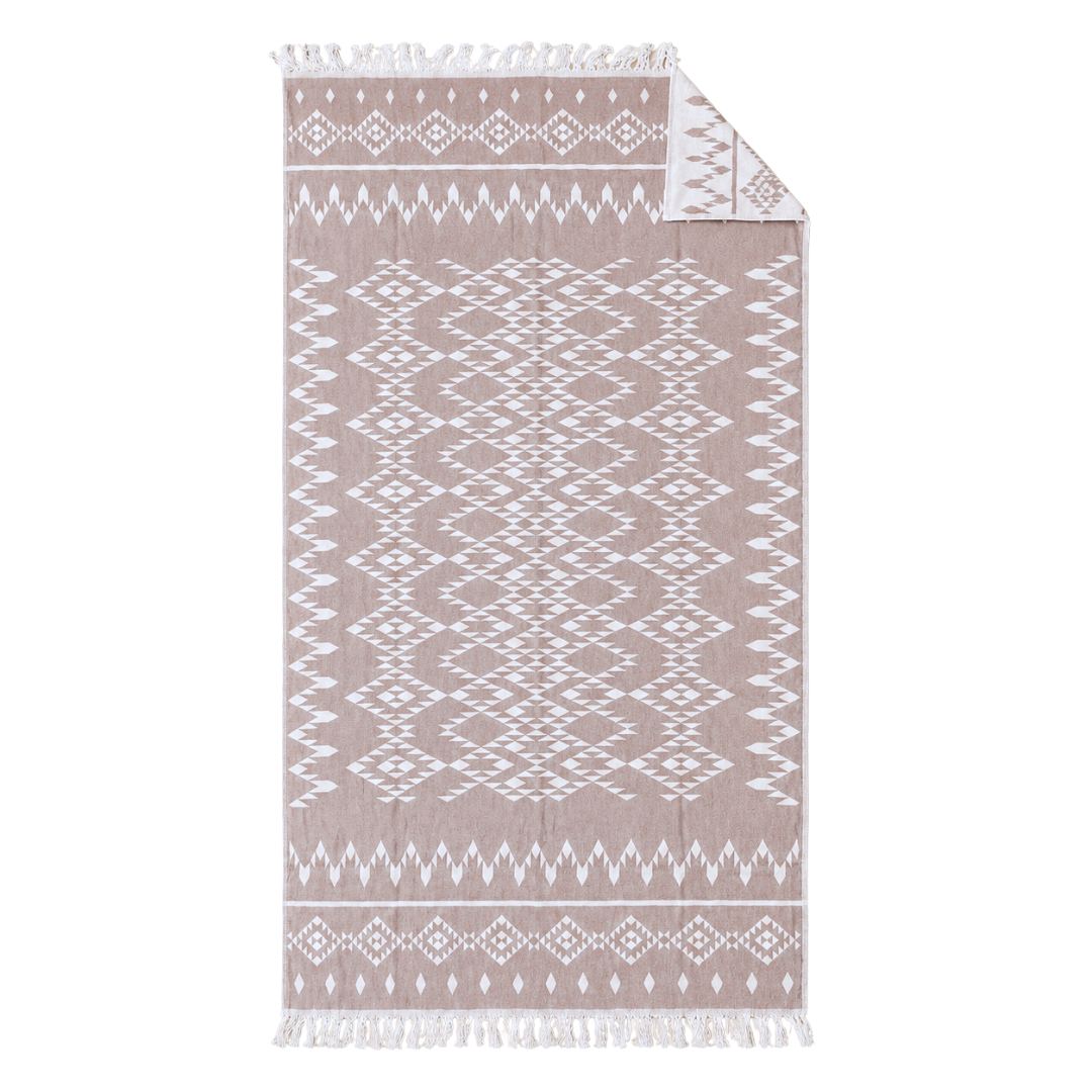 Mendy Throw Cotton Loincloth Yellow-White 100x170 cm