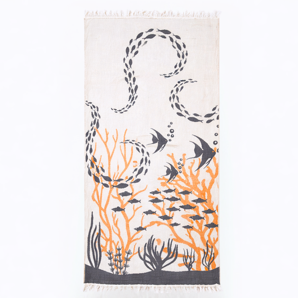 Coral Throw Muslin Cotton Loincloth Red 90x200 cm