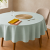 Genoa Woven Linen Stain Resistant Round Table Cloth White