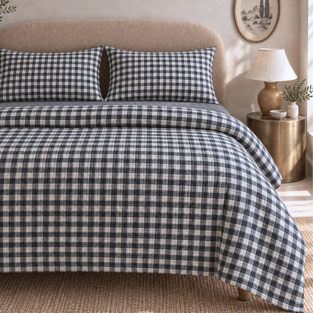 Gofre Woven 100% Cotton Double Duvet Cover Set 200x220 cm