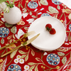Cyra Premium Linen Tablecloth Red