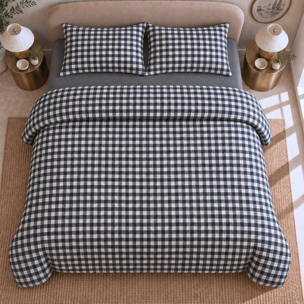 Gofre Woven 100% Cotton Double Duvet Cover Set 200x220 cm