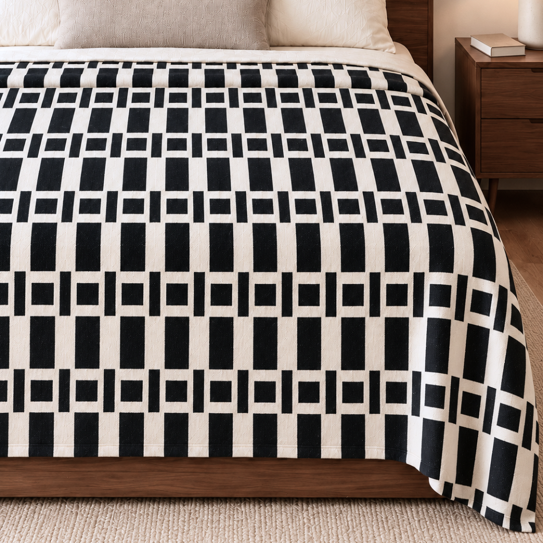 Brera Yünlü King Size Battaniye Siyah 240x260 cm