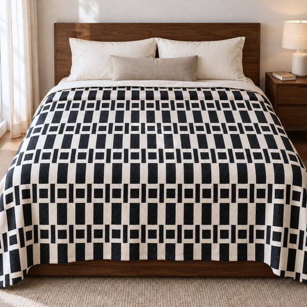 Brera Yünlü King Size Battaniye Siyah 240x260 cm