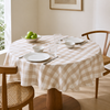 Genoa Woven Linen Stain Resistant Round Table Cloth White