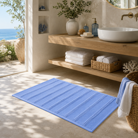 Iona Cotton Bath Mat 80x190 cm White