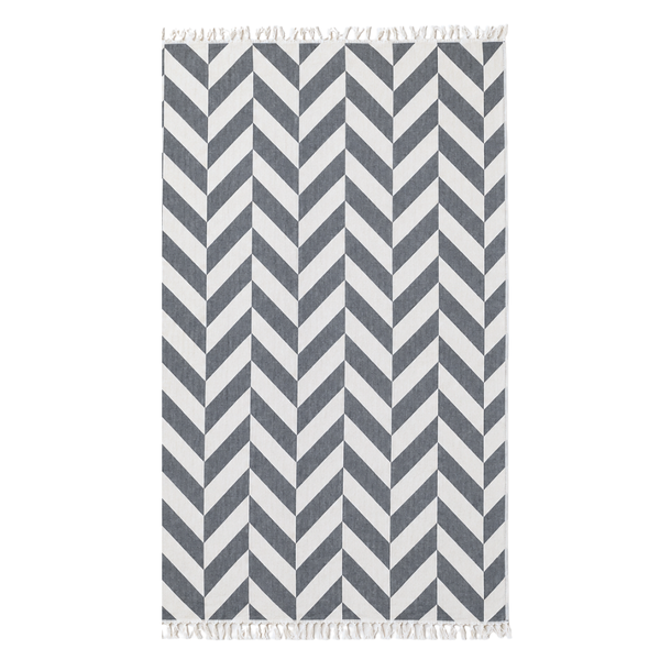 Stripe Throw Cotton Loincloth Smoked-White 100x170 cm
