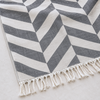 Stripe Throw Cotton Loincloth Smoked-White 100x170 cm