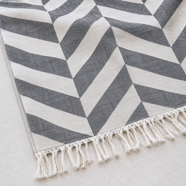 Stripe Throw Cotton Loincloth Smoked-White 100x170 cm