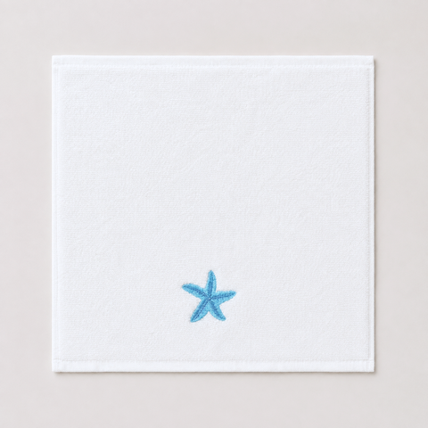Leaf 100% Cotton Hand Towel 30x30 cm Powder