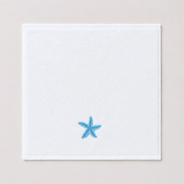 Leaf 100% Cotton Hand Towel 30x30 cm Powder