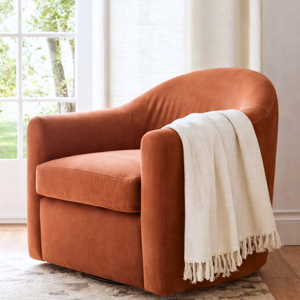 Laura Cotton Throw Blanket - Blanket Cream