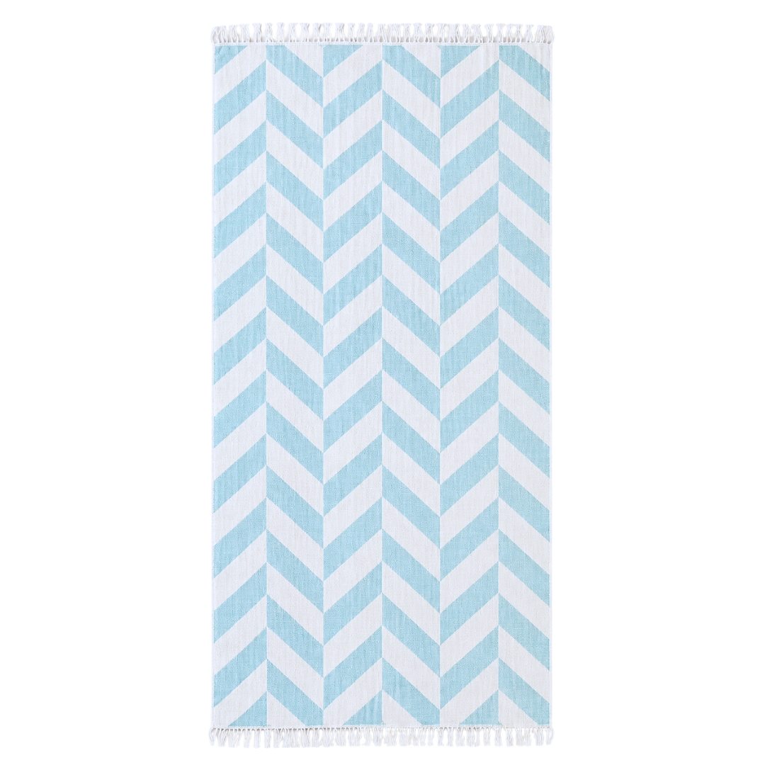 Stripe Throw Cotton Loincloth Smoked-White 100x170 cm
