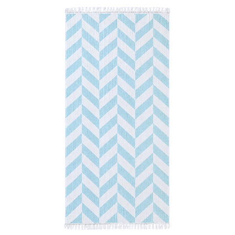Stripe Throw Cotton Loincloth Smoked-White 100x170 cm